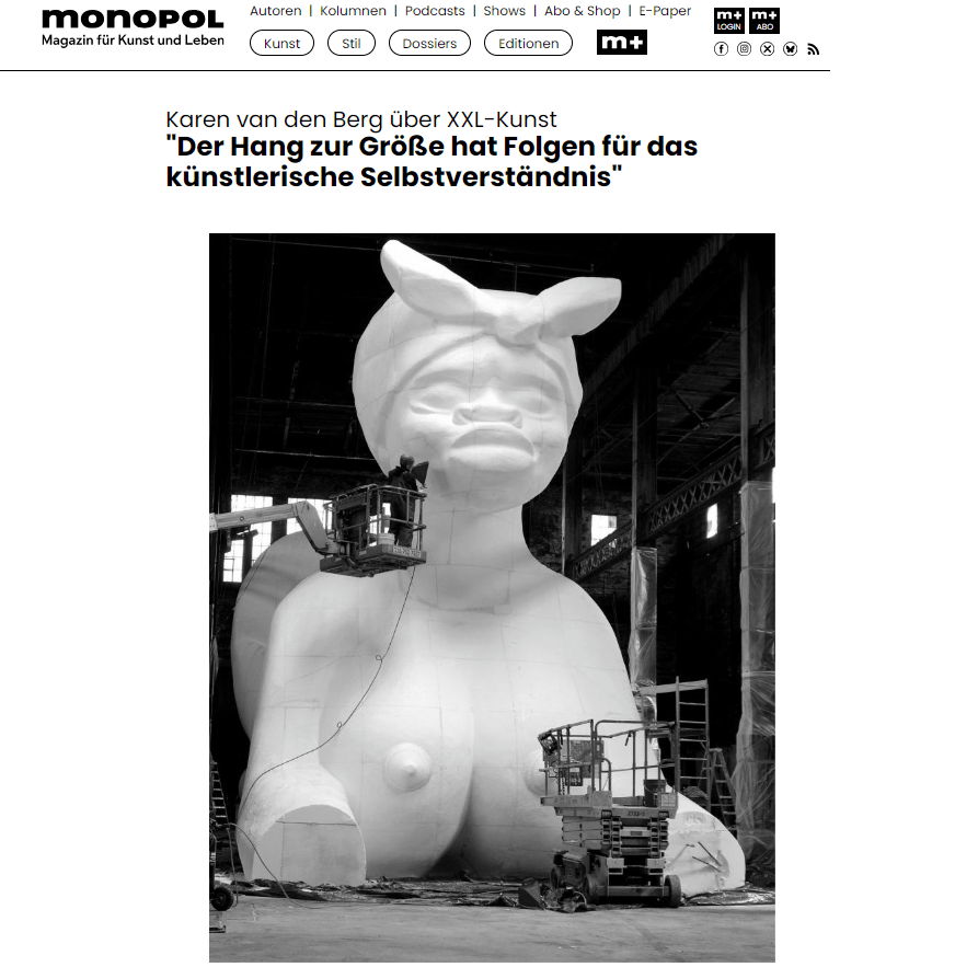 Monopol: Interview mit Karen van den Berg über ihr Buch »Große Kunst«