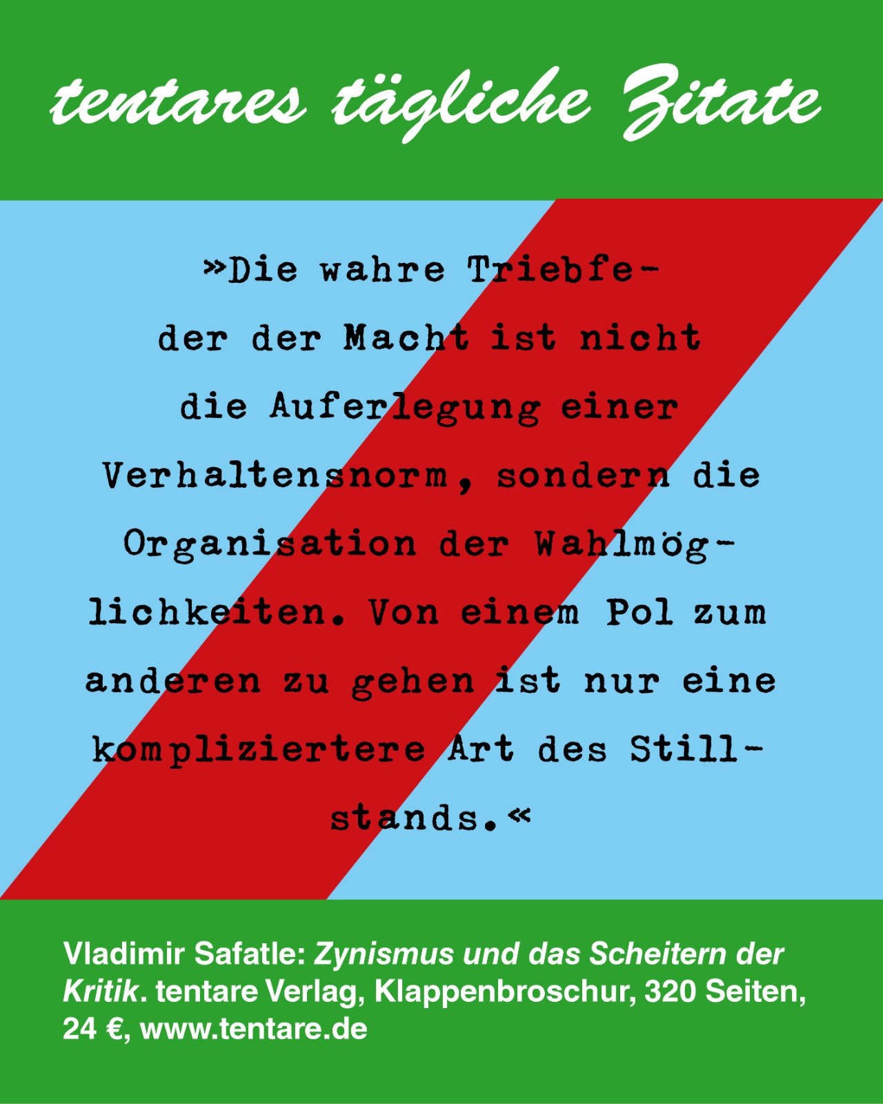 Zitat-Tafel: Zynismus Stillstand