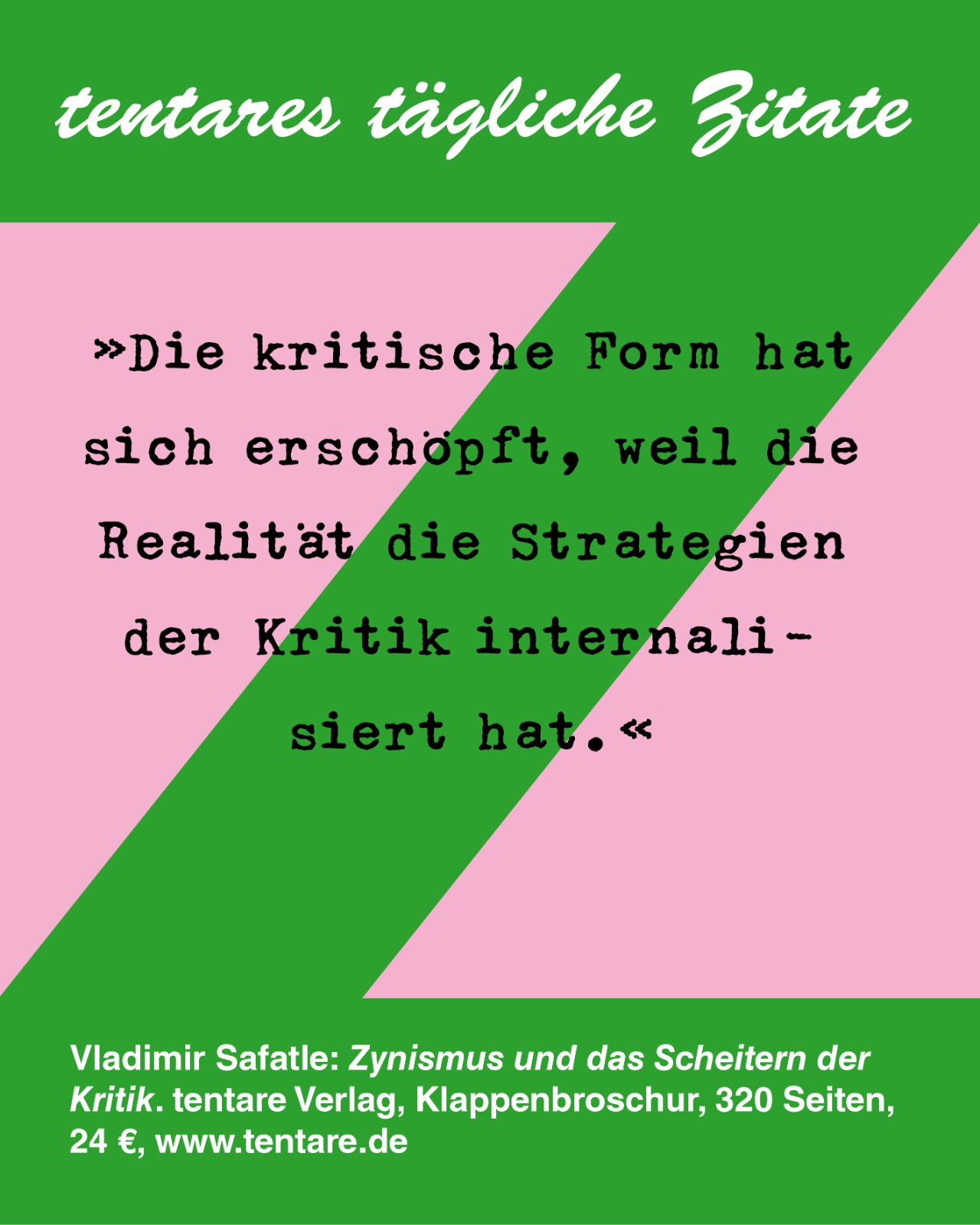 Zitat-Tafel: Zynismus kritische Form