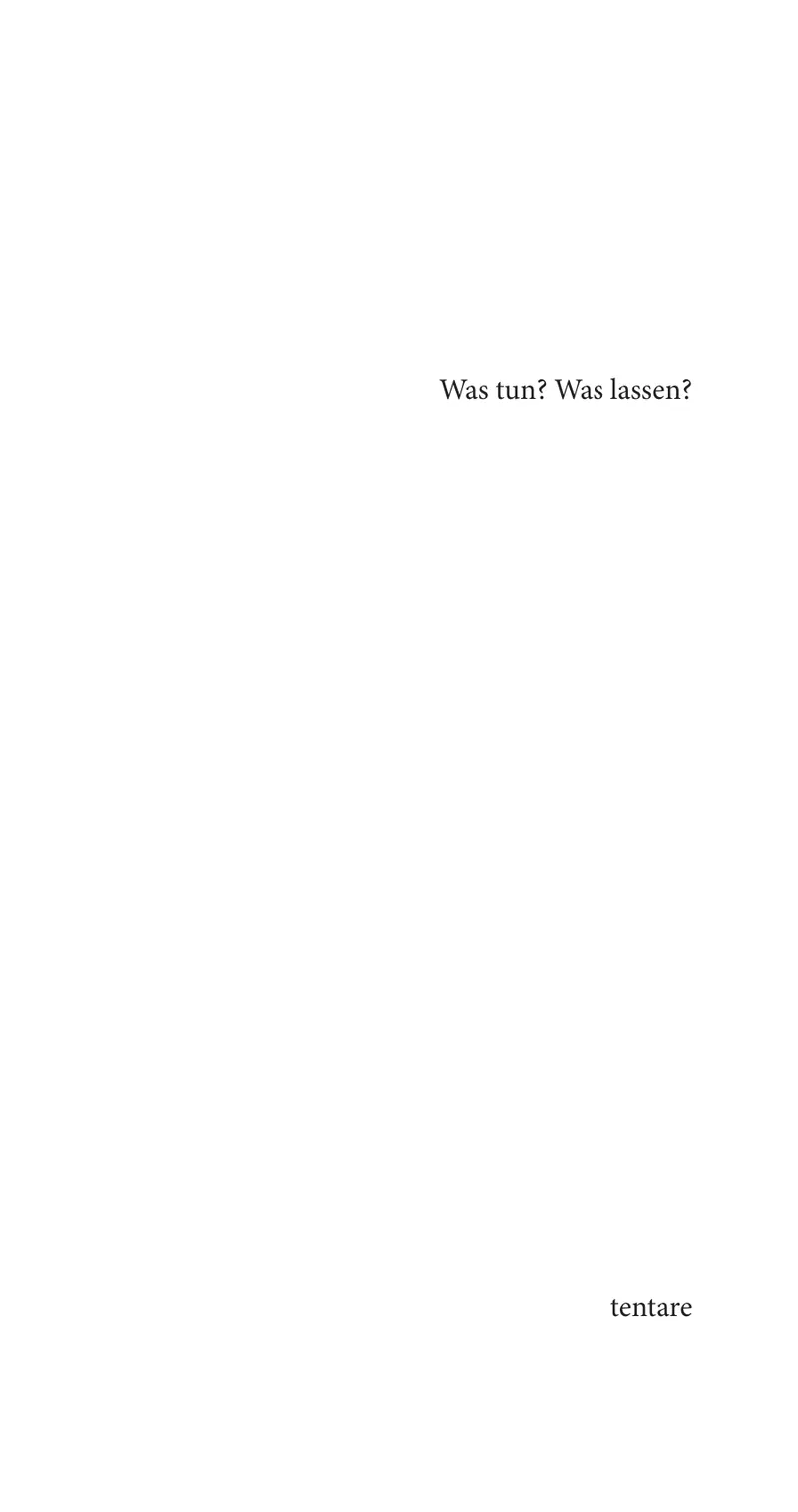 Reading sample (German): Was tun? Was lassen?, Page 1
