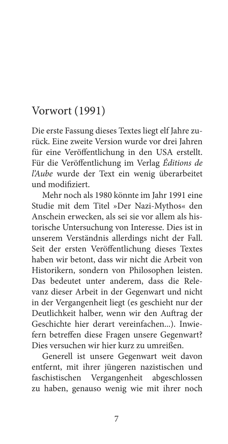 Reading sample (German): Der Nazi-Mythos, Page 1
