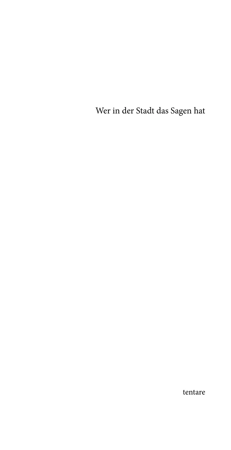 Reading sample (German): Wer in der Stadt das Sagen hat, Page 1