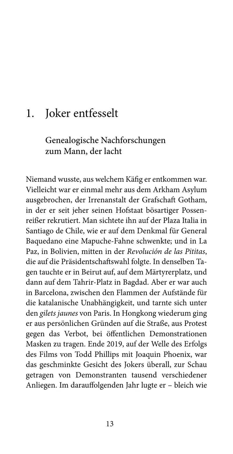 Reading sample (German): Joker entfesselt, Page 1