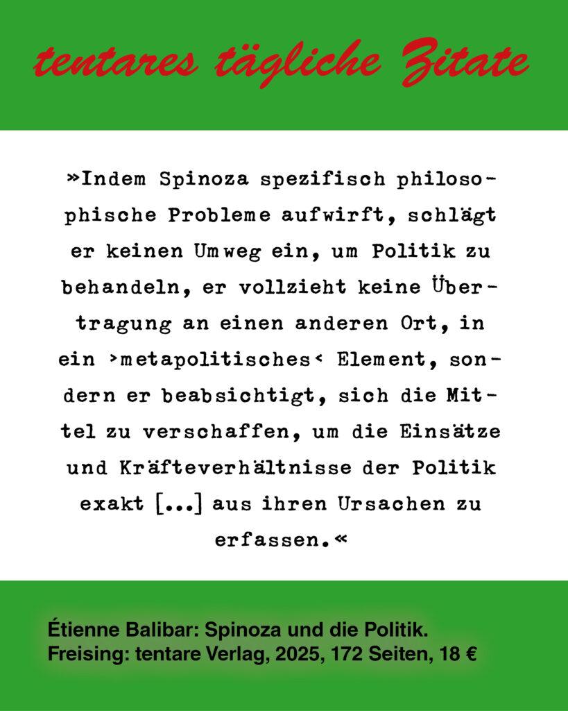 Instagram Post taegliche Zitate 21 Balibar Spinoza 01