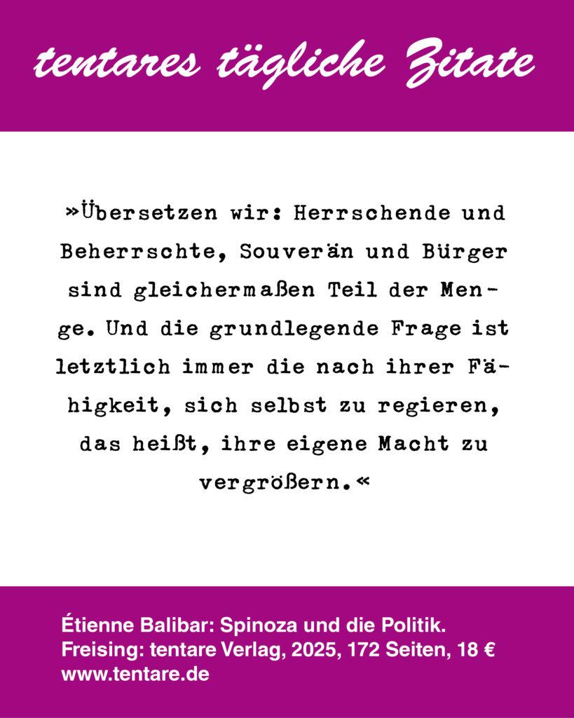 Instagram Post taegliche Zitate 21 Balibar Spinoza 03 Masse
