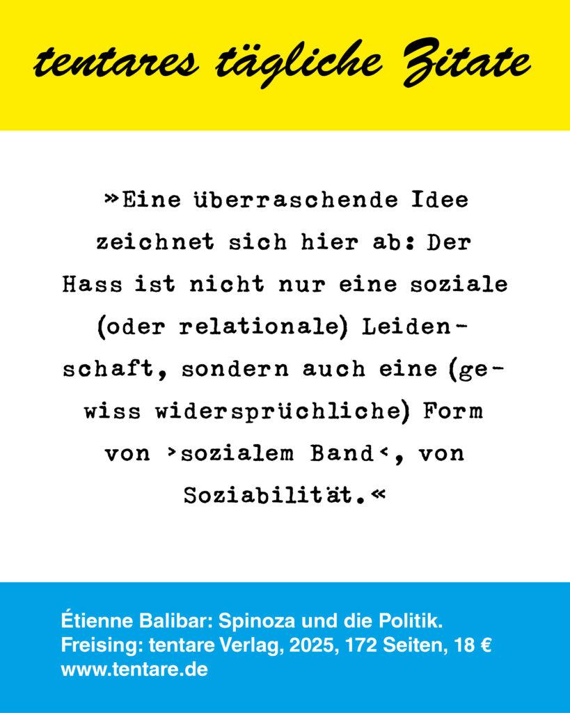 Instagram Post taegliche Zitate 25 Balibar Spinoza Hassi